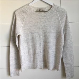 LOFT wool sweater leopard white long sleeved